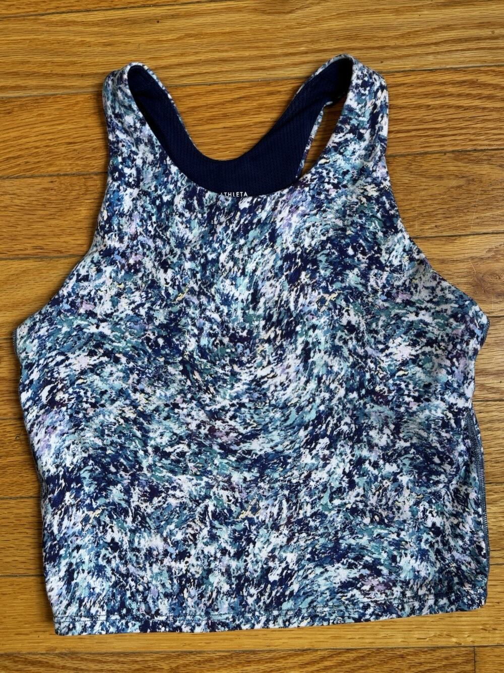 Athleta Girl Printed Racerback Crop Top Size L/12 – Fits Like M